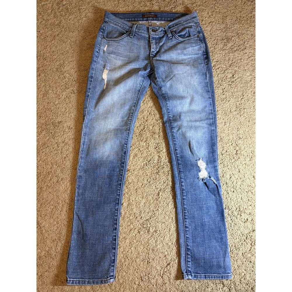 James Jeans Women's Size 26 Neo Beau‎ Distressed Straight Leg Preppy